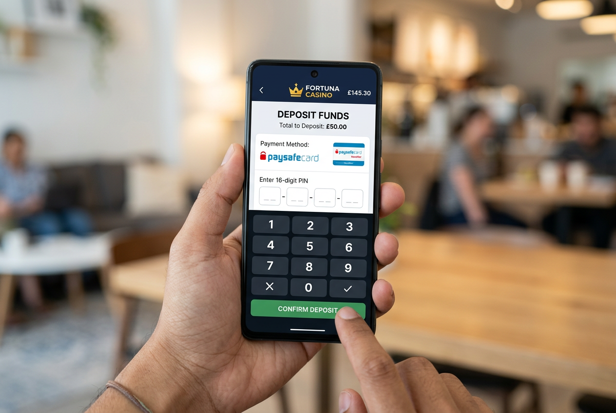 Interfejs płatności Paysafecard w mobilnym kasynie online